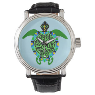 Reloj De Pulsera Tortuga marina dibujada a mano - Vida silvestre - 