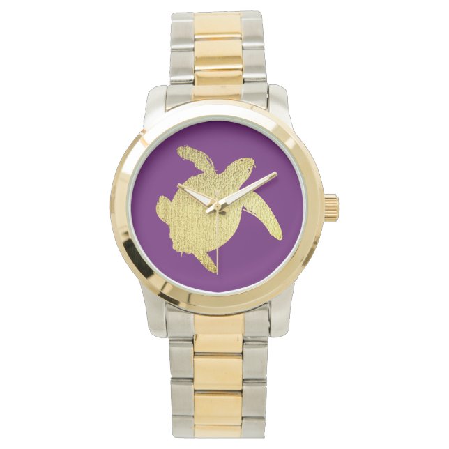 Reloj De Pulsera Tortuga marina dorada (Anverso)
