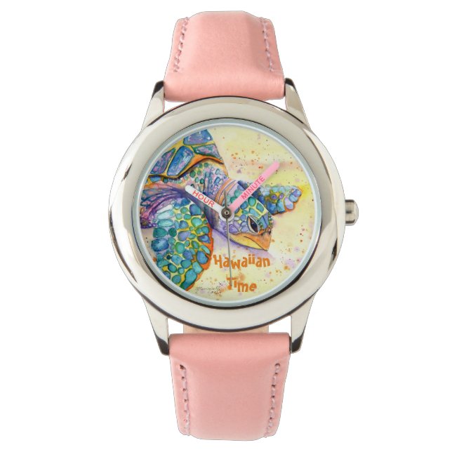Reloj De Pulsera Tortuga marina en la playa (Anverso)