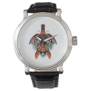 Reloj De Pulsera Tortuga marina Mandala Sea Ocean Animal Artwork Bo