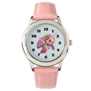 Reloj De Pulsera Tortuga marina rosa caprichosa y linda