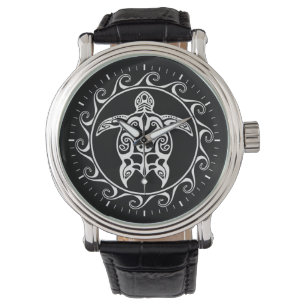 Reloj De Pulsera Tortuga tribal blanca