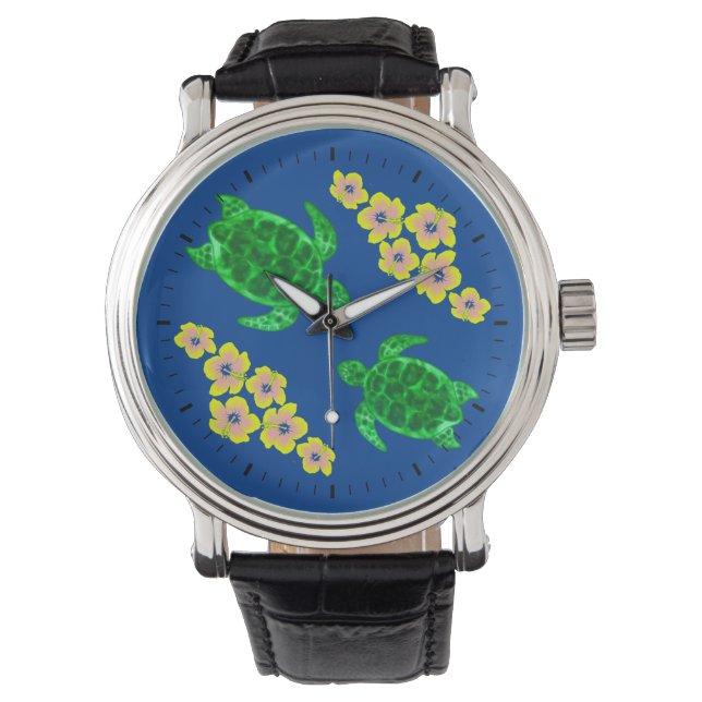 Reloj De Pulsera Tortugas del Mar Verde (Anverso)