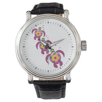 Reloj De Pulsera Tortugas tropicales honu hawaianas