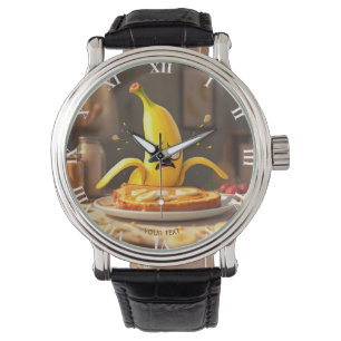 Reloj De Pulsera Tosta bananera de mantequilla bananera grata