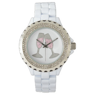 Reloj De Pulsera Tosta rosa de champagne Boda Bride Watch