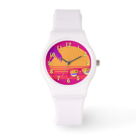 Reloj De Pulsera Totalmente Ochenta Awesome Neon Sunset