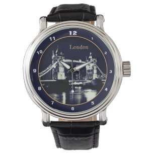 Reloj De Pulsera Tower Bridge y London en Night England/British