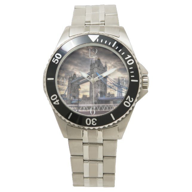 Reloj De Pulsera Tower Bridge y The Shard, Londres, Inglaterra (Anverso)