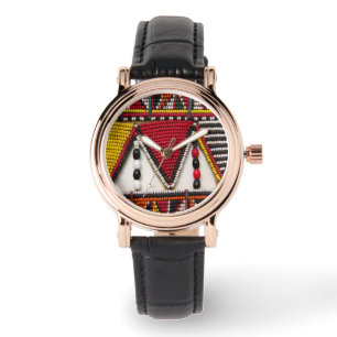Reloj De Pulsera Trabajo con cuentas tribales Maasai