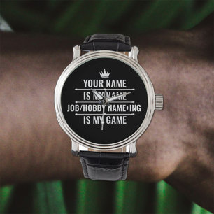 Reloj De Pulsera Trabajo divertido personalizado y nombre de aficio