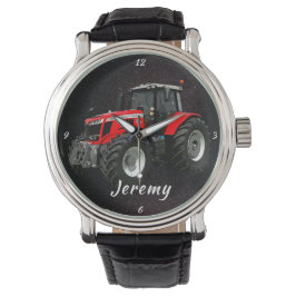 Reloj De Pulsera Tractor rojo moderno