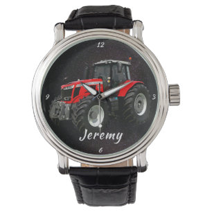 Reloj De Pulsera Tractor rojo moderno
