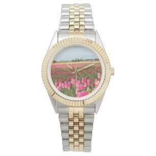 Reloj De Pulsera Tractor Verde en el Campo Tulip, Oregón