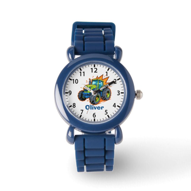 Reloj De Pulsera Tractor verde fresco de granja (Anverso)