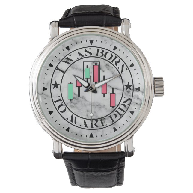 Reloj De Pulsera Trade Design | Bearish pattern Marble | Pips (Anverso)