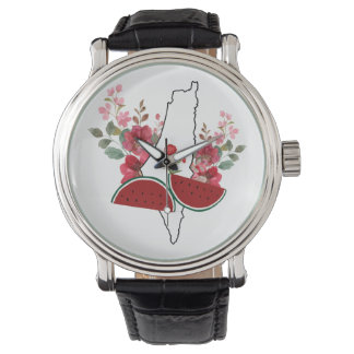 Reloj De Pulsera Traditional Palestine elements in palestine map