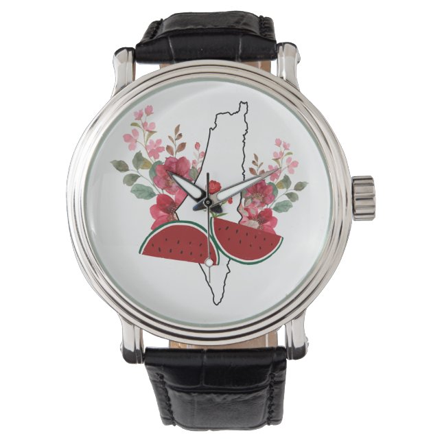 Reloj De Pulsera Traditional Palestine elements in palestine map (Anverso)