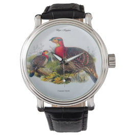 Reloj De Pulsera Tragopan de Blyth conocido como Horny Pheasant - J