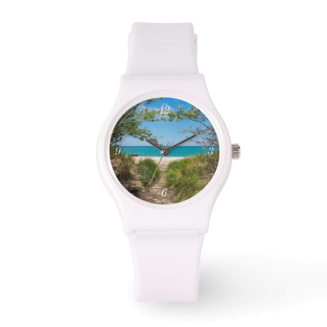 Reloj De Pulsera Tranquilidad del lago Michigan (Anverso)