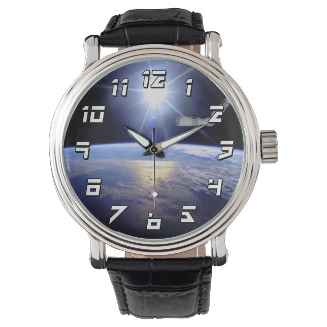 Reloj De Pulsera Transbordador espacial Robot Arm Earth Orbit Sunbu (Anverso)