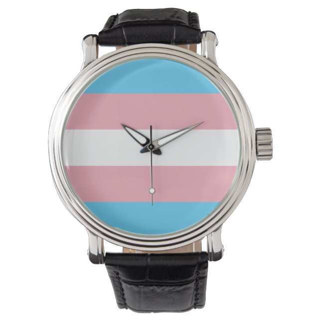 Reloj De Pulsera transgender flag (Anverso)