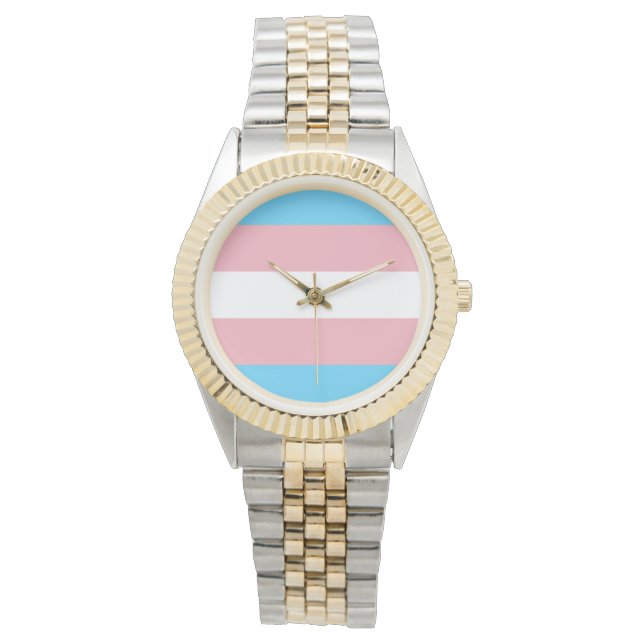 Reloj De Pulsera Transgender Flag Armbanduhr (Anverso)