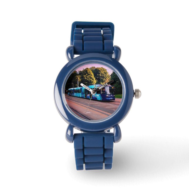 Reloj De Pulsera Tranvía azul (Anverso)