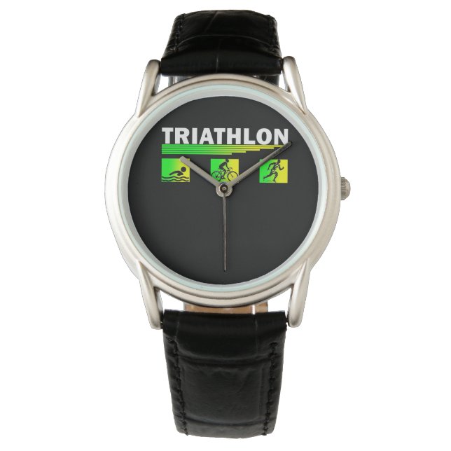 Reloj De Pulsera Trascendencia del triatlón: nadar, ir en bicicleta (Anverso)