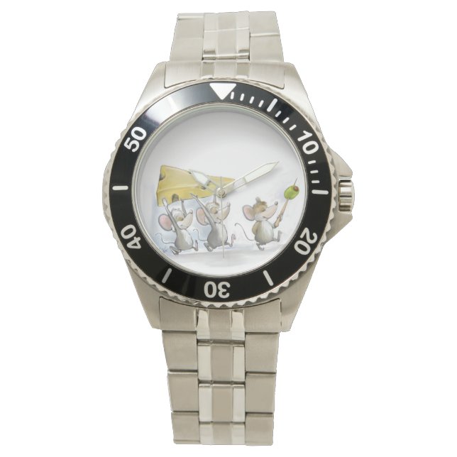 Reloj De Pulsera Trayendo el queso (con aceitunas) Watch (Anverso)