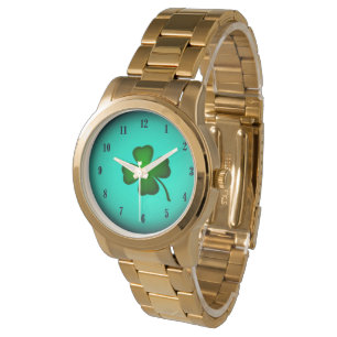 Reloj De Pulsera Trébol de cuatro hojas Deja que los irlandeses sal