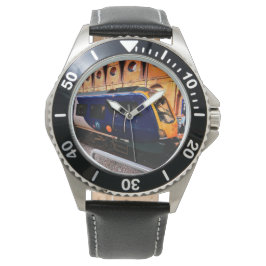 Reloj De Pulsera Tren amarillo y azul