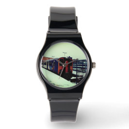 Reloj De Pulsera Tren azul y amarillo