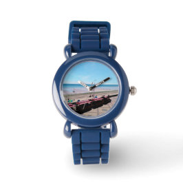 Reloj De Pulsera Tren choo , en la playa de Bridlington