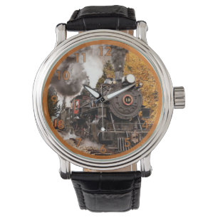 Reloj De Pulsera Tren de motor de vapor vintage