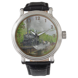 Reloj De Pulsera Tren de motor de vapor vintage