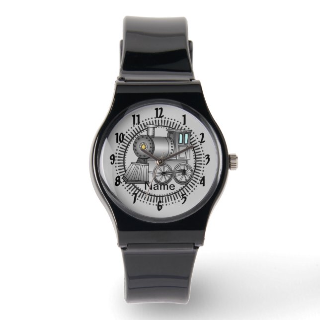 Reloj De Pulsera Tren gris (Anverso)