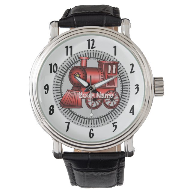 Reloj De Pulsera Tren Rojo (Anverso)