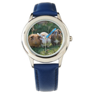 Reloj De Pulsera Tres Cerdos de Guinea Bebé,