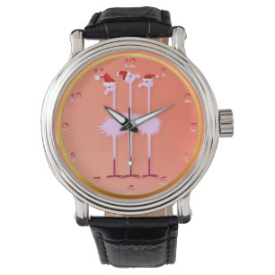 Reloj De Pulsera Tres flamencos del navidad