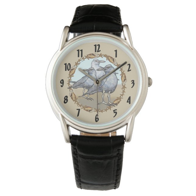 Reloj De Pulsera Tres gaviotas vigilan (Anverso)
