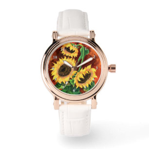 Reloj De Pulsera Tres girasoles miran - Pintura