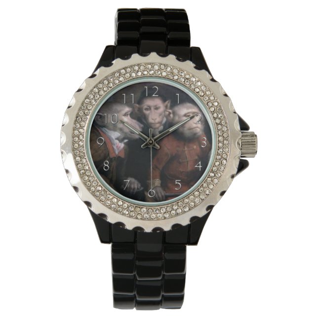 Reloj De Pulsera Tres monos brillantes (Anverso)