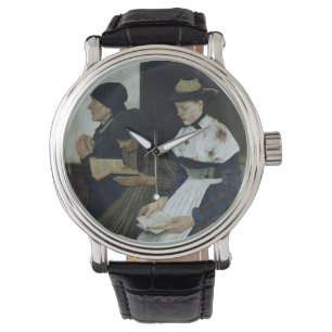 Reloj De Pulsera Tres mujeres en la iglesia, 1882