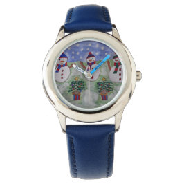 Reloj De Pulsera Tres Navidades Snowmen