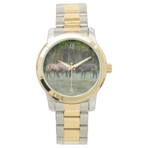 Reloj De Pulsera Tres peleas de alce toro