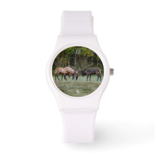 Reloj De Pulsera Tres peleas de alce toro