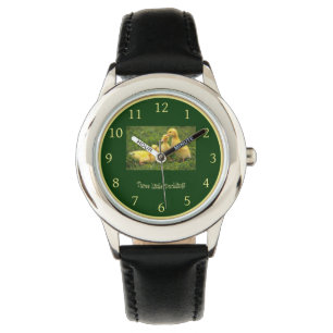Reloj De Pulsera Tres Pequeños Ducklings En La Hierba ~ Ver