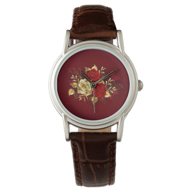 Reloj De Pulsera Tres Rosas Joyas (Anverso)