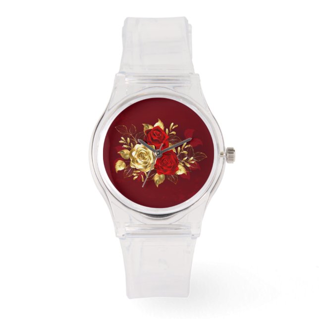 Reloj De Pulsera Tres Rosas Joyas (Anverso)